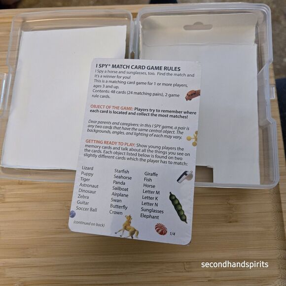 I Spy Match Card Game - In Travel Box Perfect For Vacay ,3 And Up - Picture 3 of 6